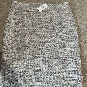 Elegant Gray Tweed Skirt Ann Taylor